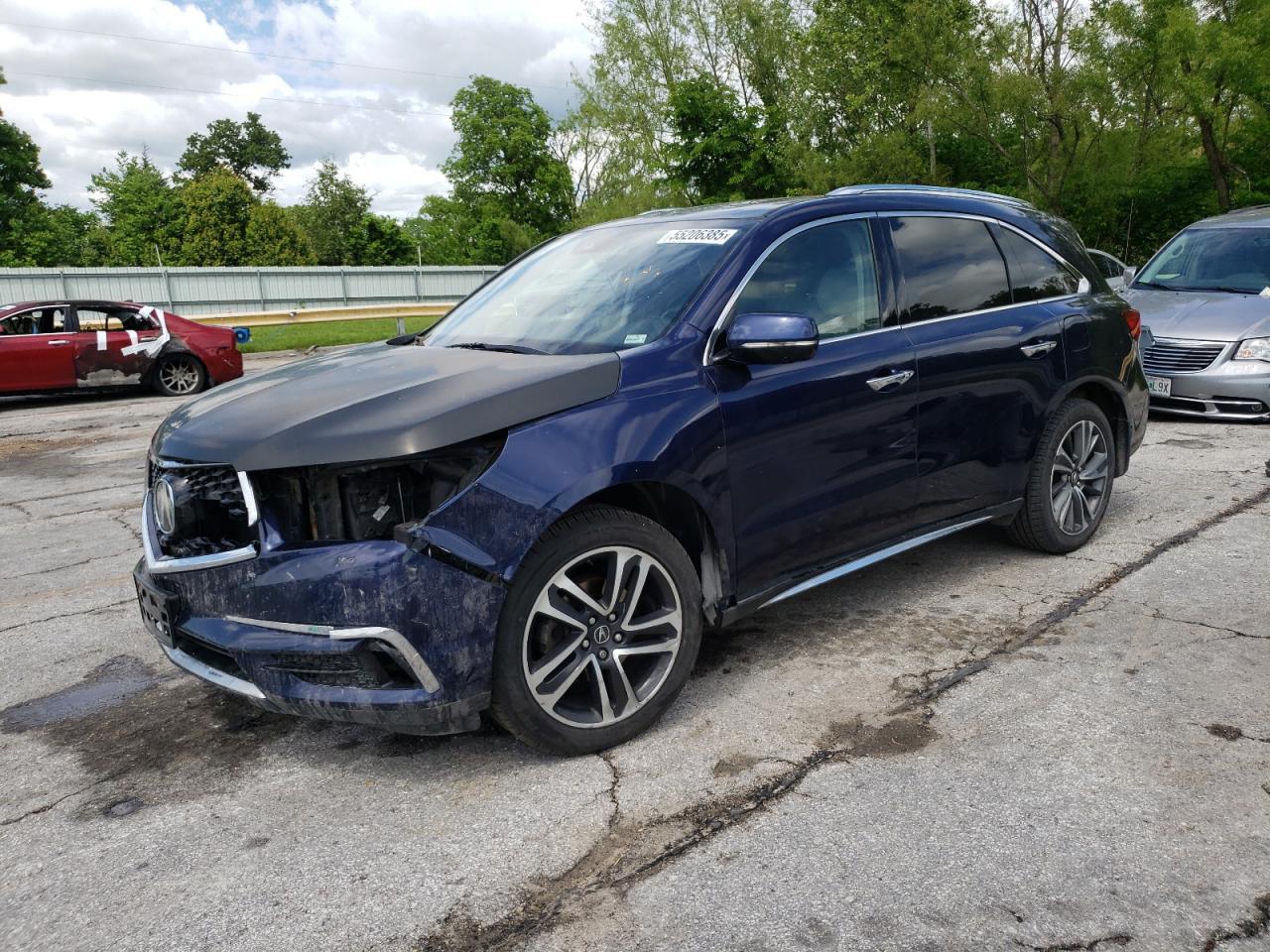 2017 Acura Mdx Advance Copart, lot number: 55206385, vin: 5FRYD4H90HB011044. Thumbnail 1
