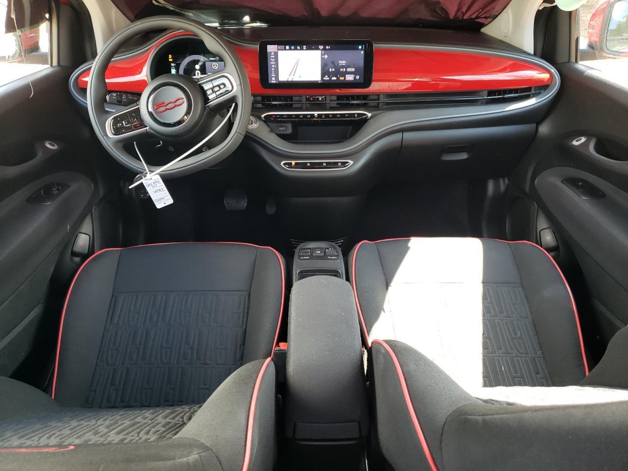 2024 Fiat 500 E Red Copart, lot number: 56752225, vin: ZFAFFAA45RX206538. Thumbnail 8