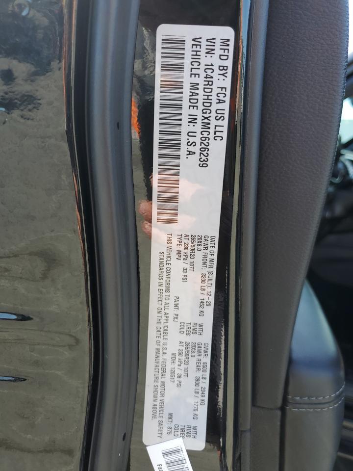 2021 Dodge Durango Gt Copart, lot number: 55977335, vin: 1C4RDHDGXMC626239. Thumbnail 13