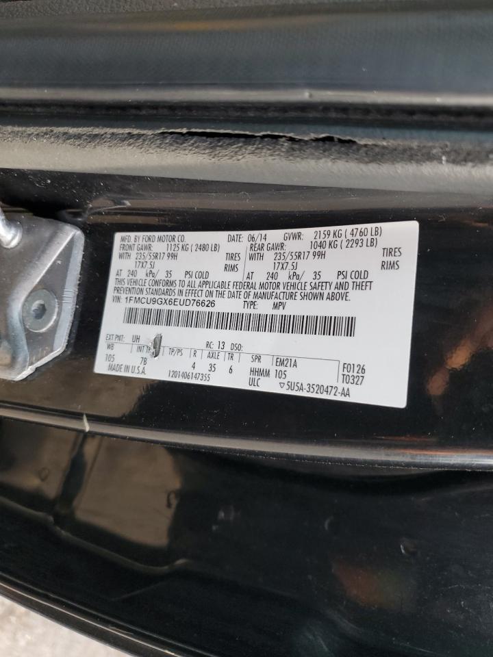 2014 Ford Escape Se Copart, lot number: 56580385, vin: 1FMCU9GX6EUD76626. Thumbnail 13