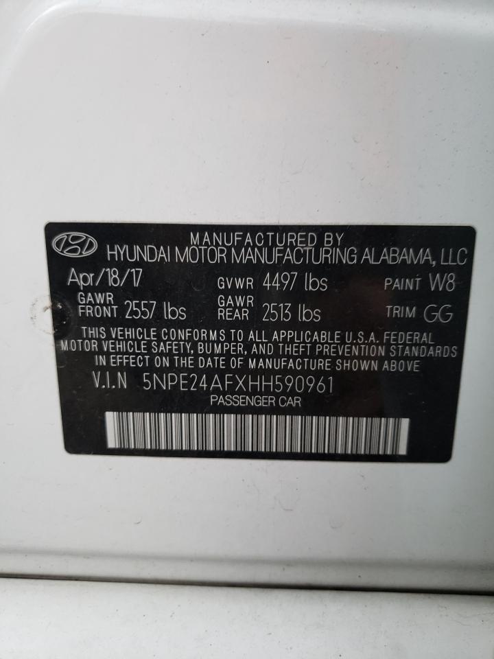 2017 Hyundai Sonata Se Copart, lot number: 56792485, vin: 5NPE24AFXHH590961. Thumbnail 12