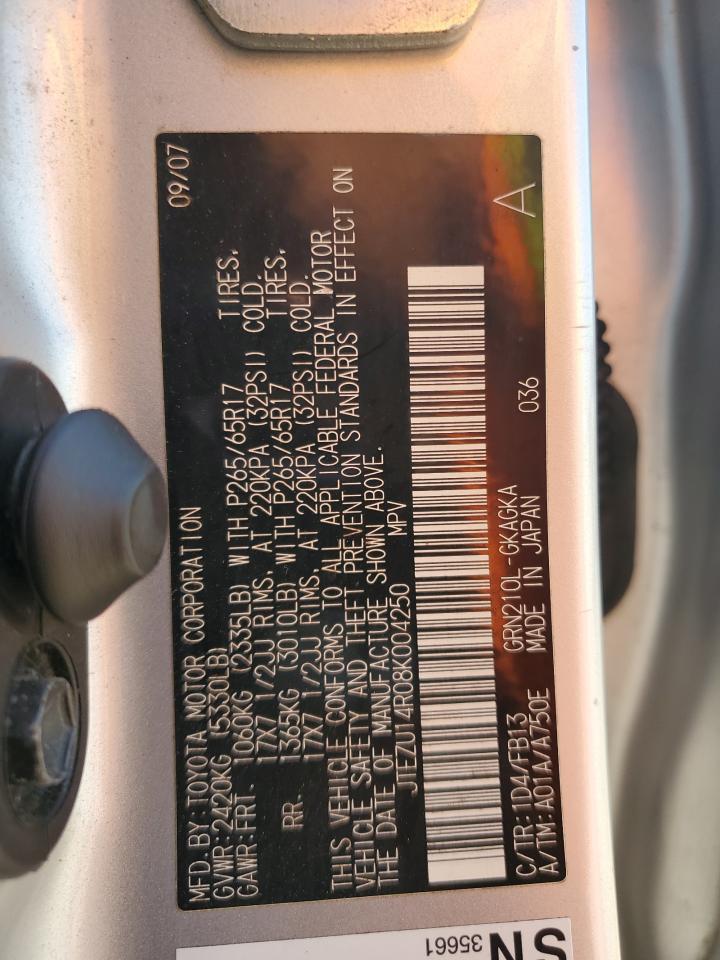 2008 Toyota 4Runner Sr5 Copart, lot number: 56165615, vin: JTEZU14R08K004250. Thumbnail 13