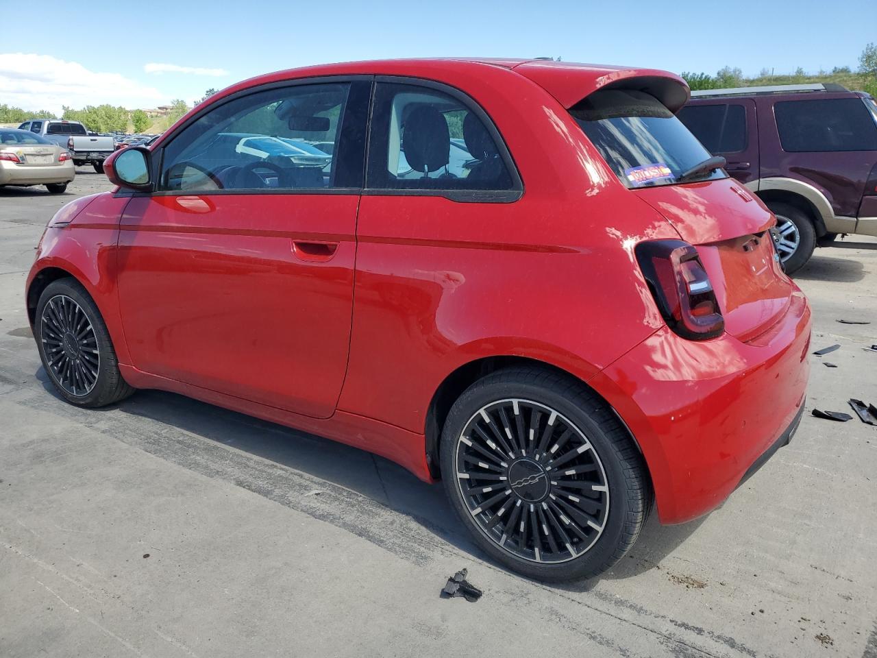 2024 Fiat 500 E Red Copart, lot number: 57270765, vin: ZFAFFAA43RX204609. Thumbnail 2