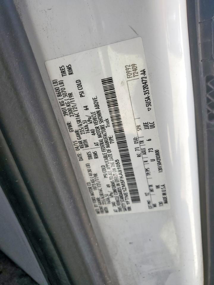 2015 Ford Transit T-150 Copart, lot number: 58180225, vin: 1FTNE1ZM5FKA91055. Thumbnail 12