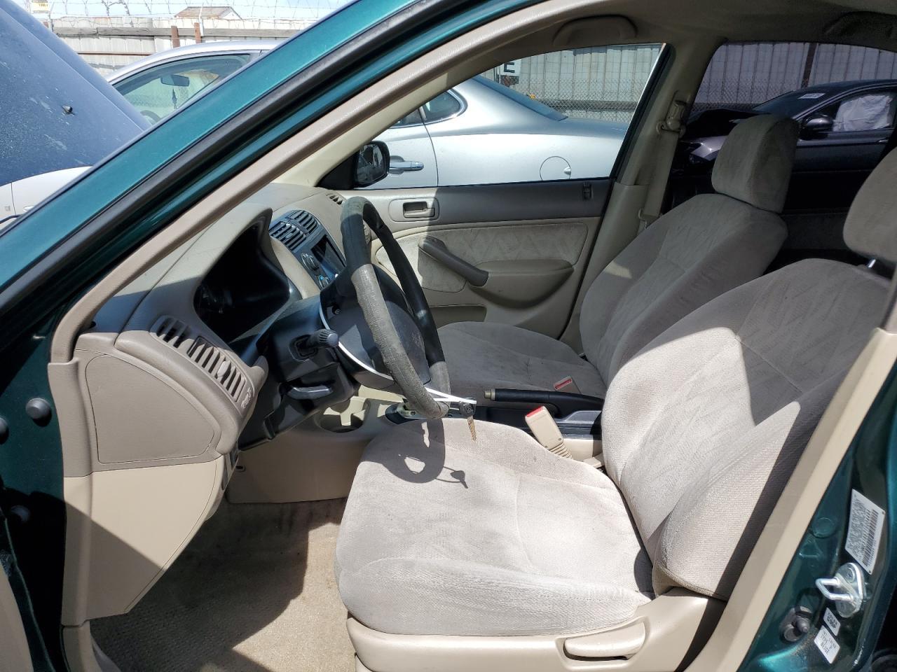 2001 Honda Civic Lx Copart, lot number: 56766155, vin: JHMES16571S004494. Thumbnail 7