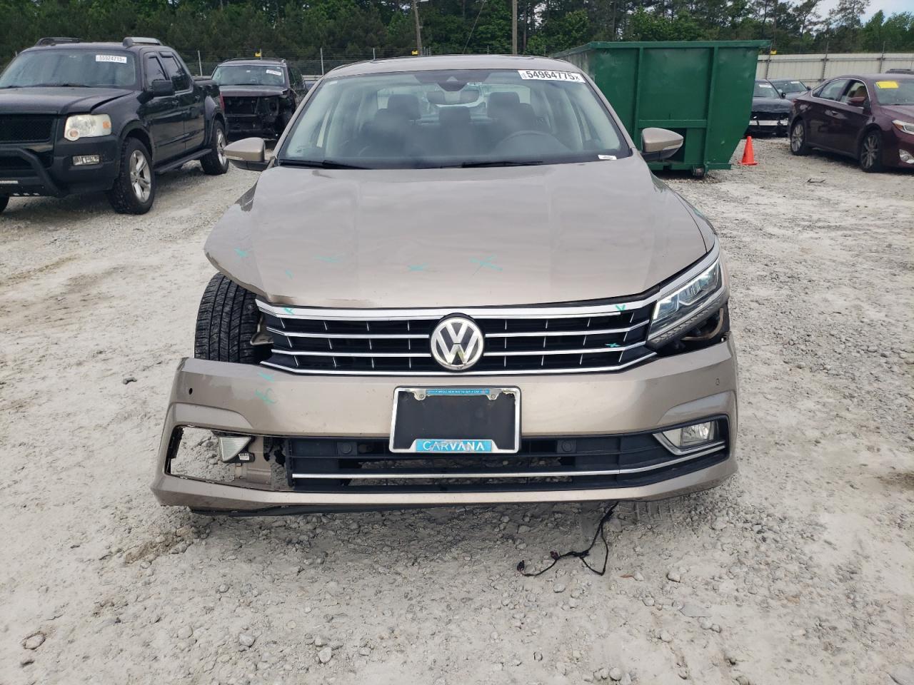2016 Volkswagen Passat Sel Copart, lot number: 54964775, vin: 1VWCT7A39GC067109. Thumbnail 5