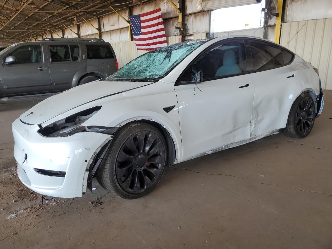 2021 Tesla Model Y Copart, lot number: 55406245, vin: 5YJYGDEF1MF244573. Thumbnail 1