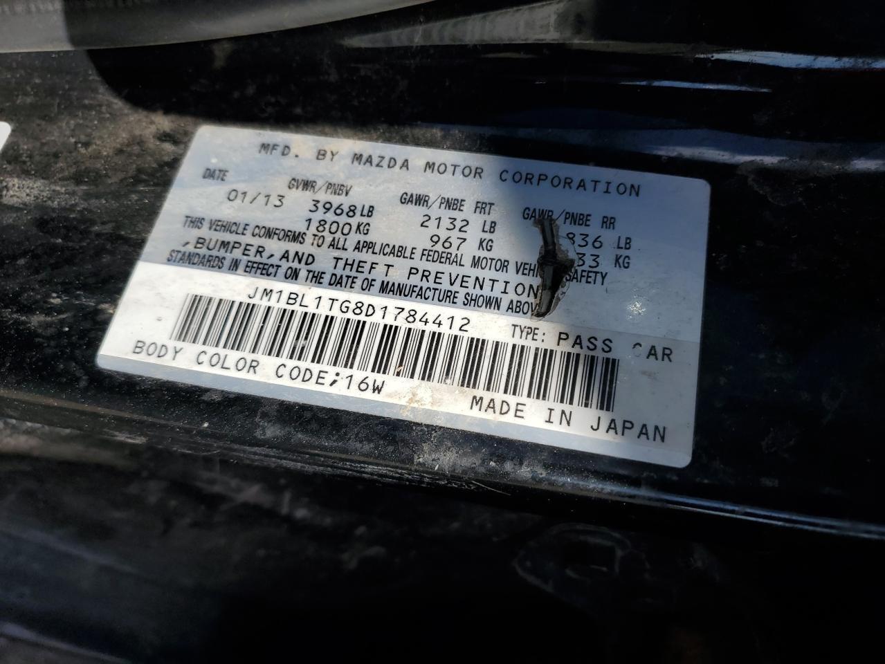 2013 Mazda 3 I Copart, lot number: 56516435, vin: JM1BL1TG8D1784412. Thumbnail 13