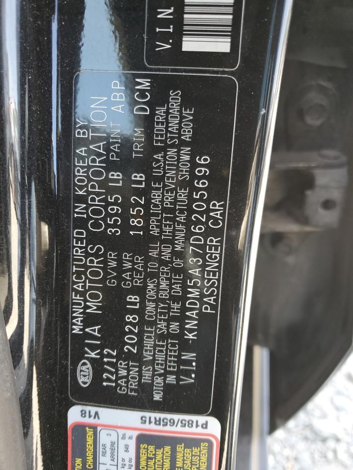 2013 Kia Rio Lx Copart, lot number: 56308125, vin: KNADM5A37D6205696. Thumbnail 12