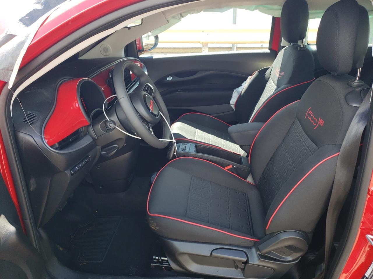 2024 Fiat 500 E Red Copart, lot number: 56752225, vin: ZFAFFAA45RX206538. Thumbnail 7