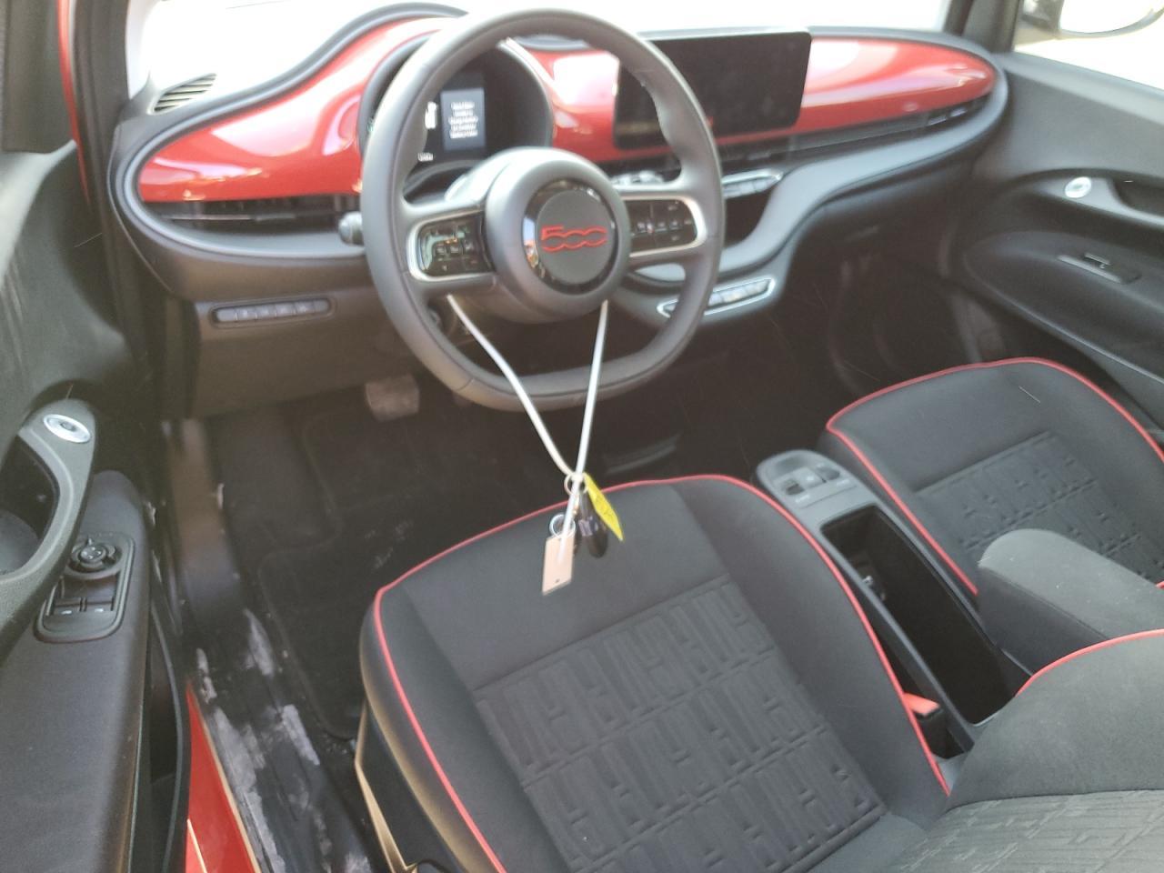 2024 Fiat 500 E Red Copart, lot number: 56217865, vin: ZFAFFAA43RX204819. Thumbnail 8