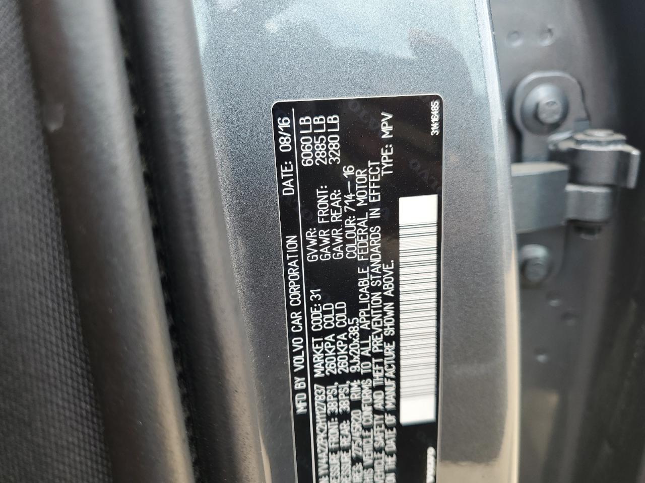 2017 Volvo Xc90 T6 Copart, lot number: 59319615, vin: YV4A22PK2H1127837. Thumbnail 13