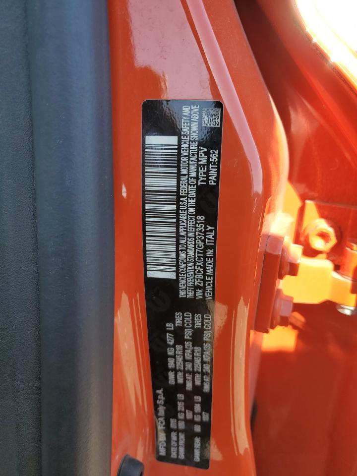 2016 Fiat 500X Trekking Copart, lot number: 58245275, vin: ZFBCFXCT7GP373518. Thumbnail 14