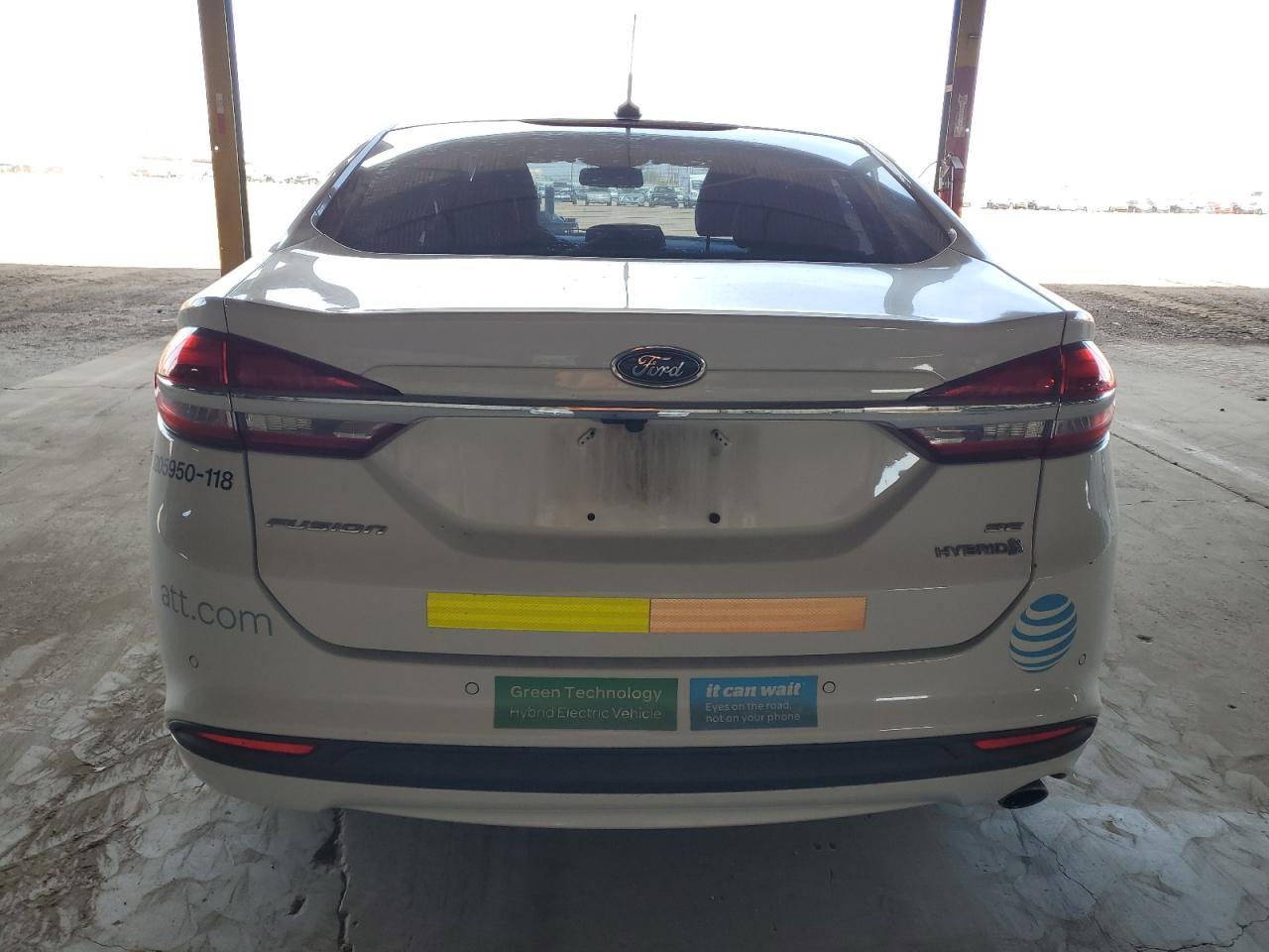 2018 Ford Fusion Se Hybrid Copart, lot number: 58957635, vin: 3FA6P0LU8JR171610. Thumbnail 6