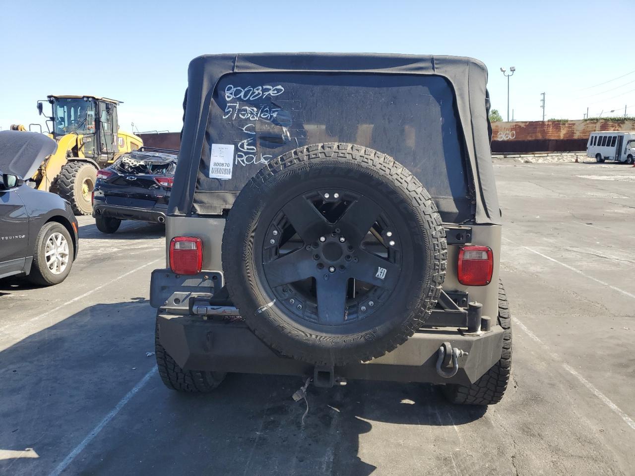 2005 Jeep Wrangler / Tj Unlimited Copart, lot number: 59231835, vin: 1J4FA44S05P328442. Thumbnail 6
