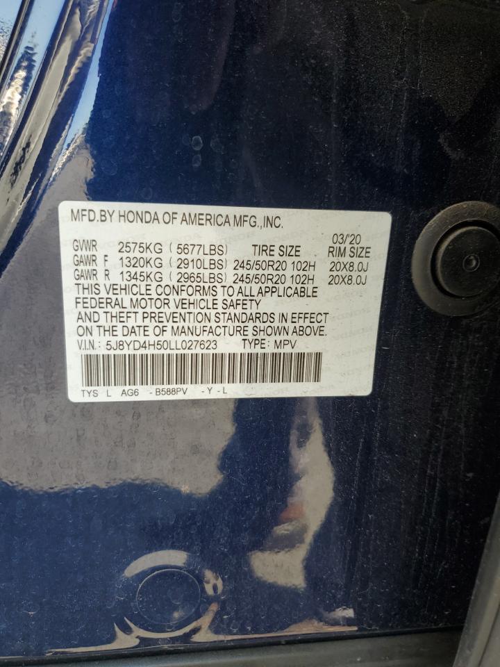 2020 Acura Mdx Technology Copart, lot number: 58595345, vin: 5J8YD4H50LL027623. Thumbnail 13