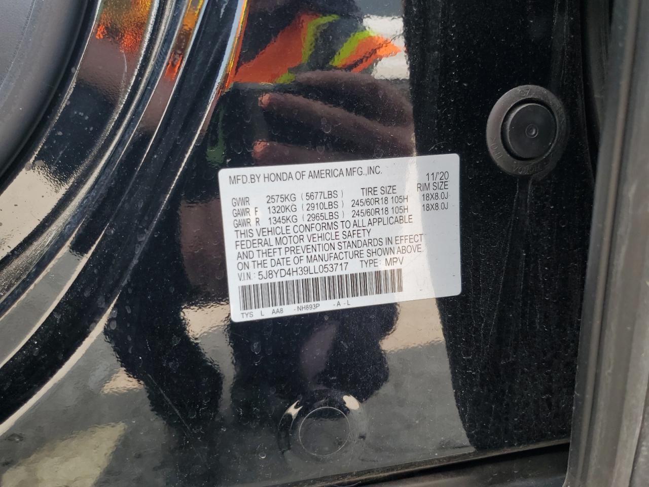 2020 Acura Mdx Copart, lot number: 59047285, vin: 5J8YD4H39LL053717. Thumbnail 13