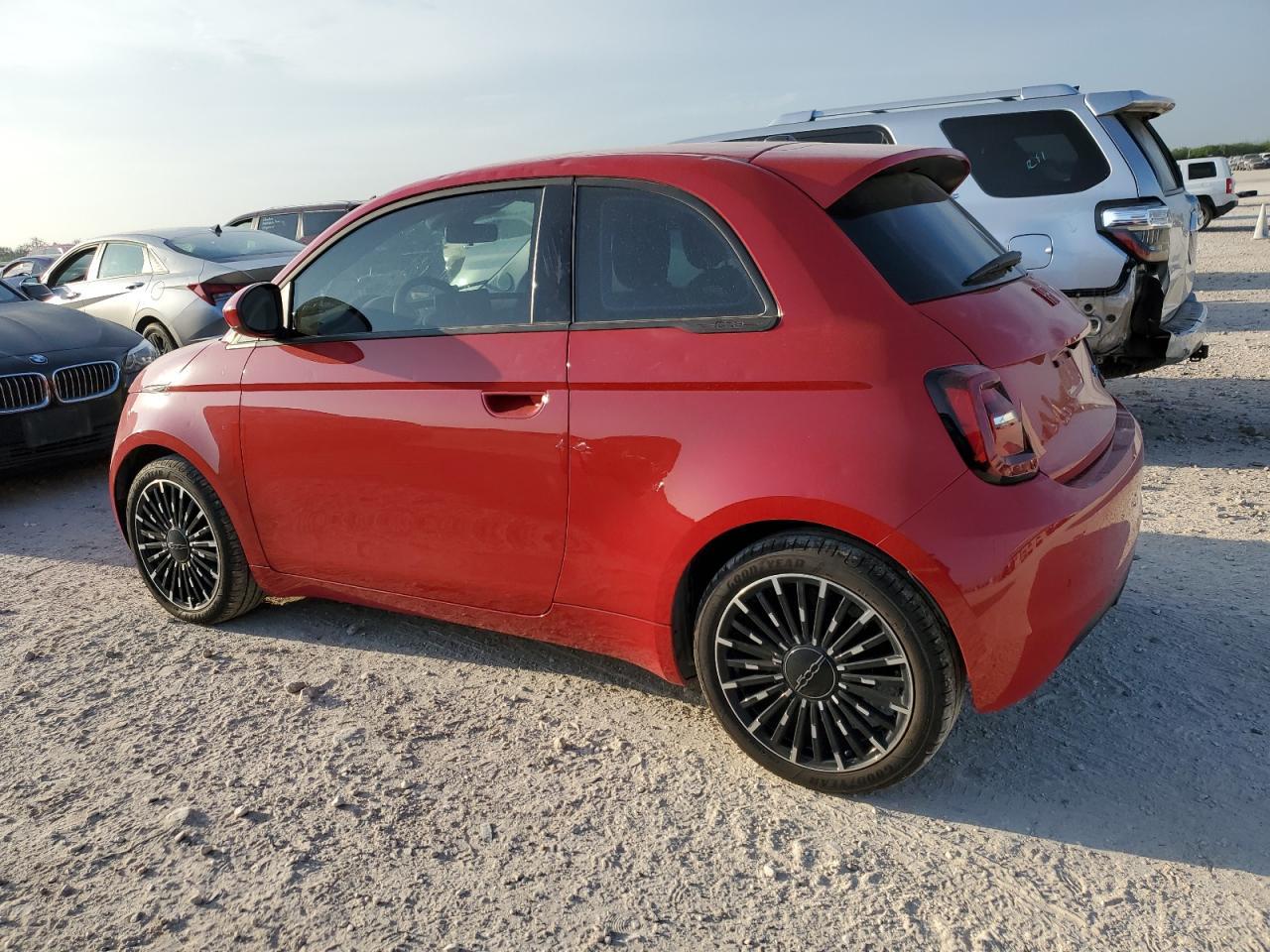 2024 Fiat 500 E Red Copart, lot number: 56217865, vin: ZFAFFAA43RX204819. Thumbnail 2