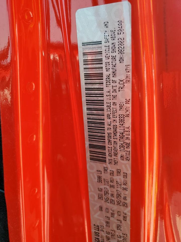 2020 Jeep Gladiator Sport Copart, lot number: 57892965, vin: 1C6HJTAG4LL143833. Thumbnail 12