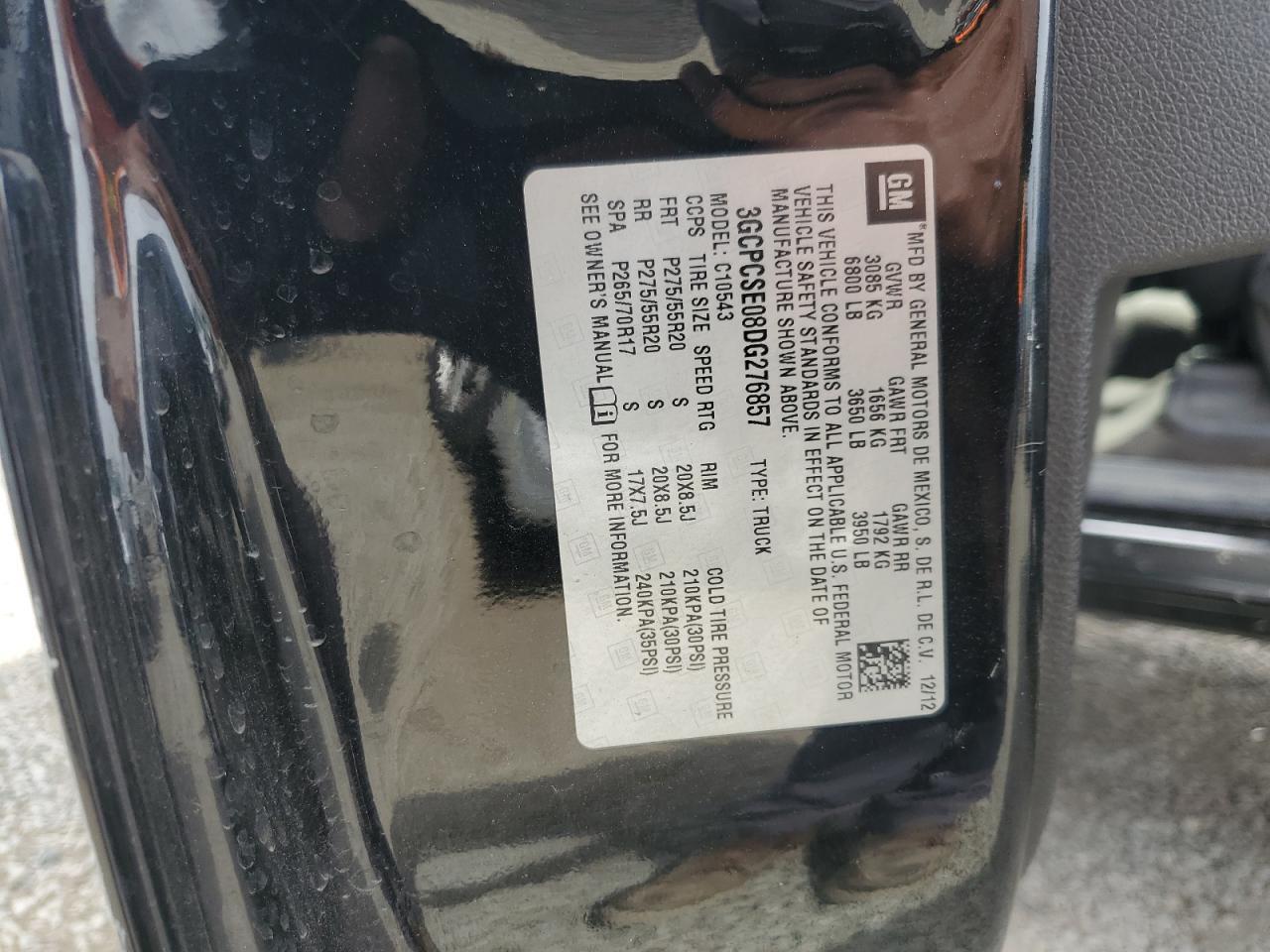 2013 Chevrolet Silverado C1500 Lt Copart, lot number: 56154995, vin: 3GCPCSE08DG276857. Thumbnail 12