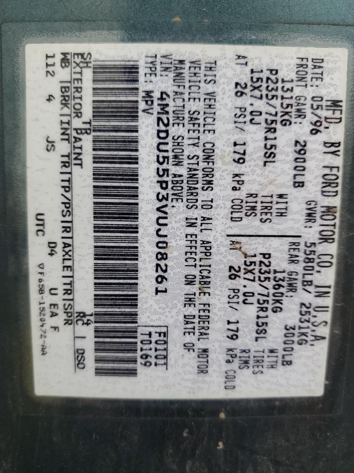 1997 Mercury Mountaineer Copart, lot number: 59320875, vin: 4M2DU55P3VUJ08261. Thumbnail 13