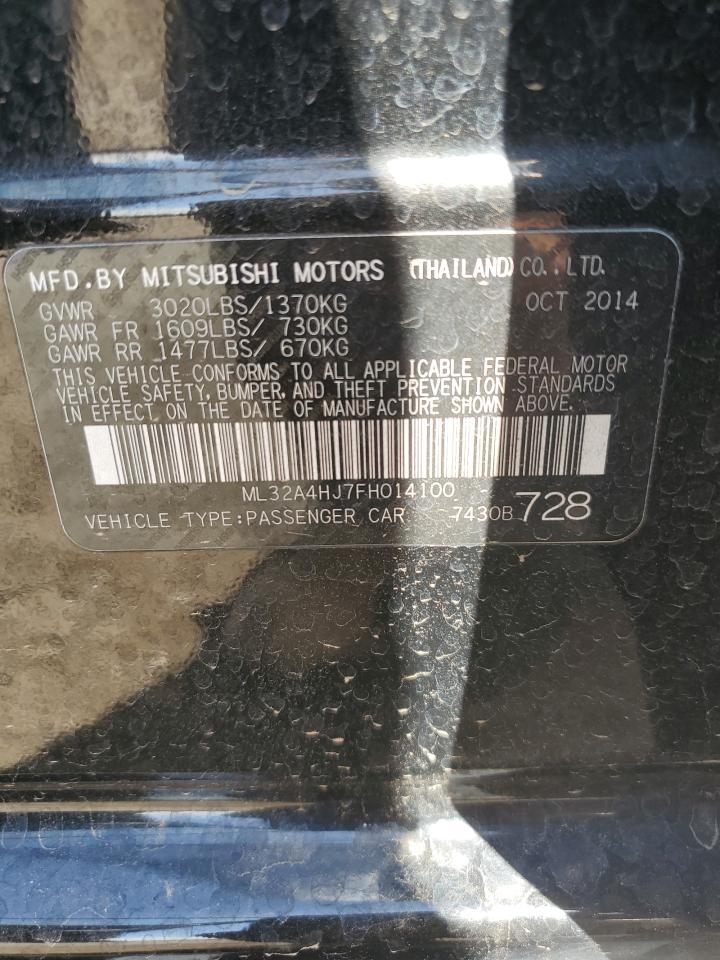 2015 Mitsubishi Mirage Es Copart, lot number: 58981865, vin: ML32A4HJ7FH014100. Thumbnail 13