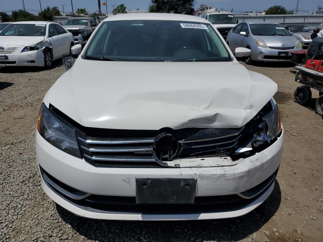 2014 Volkswagen Passat S Copart, lot number: 58668365, vin: 1VWAT7A39EC089115. Thumbnail 5