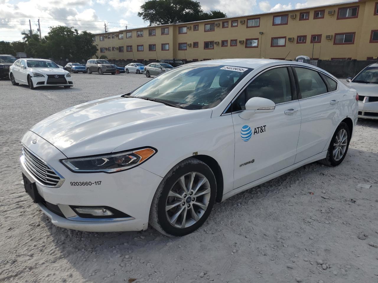 2017 Ford Fusion Se Hybrid Copart, lot number: 54039095, vin: 3FA6P0LU6HR359598. Thumbnail 1