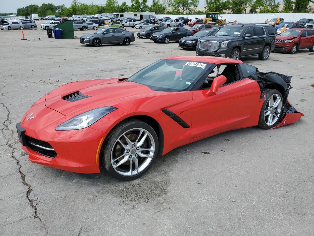2014 Chevrolet Corvette Stingray Z51 2Lt Copart, lot number: 56074995, vin: 1G1YJ2D71E5120847. Thumbnail 1