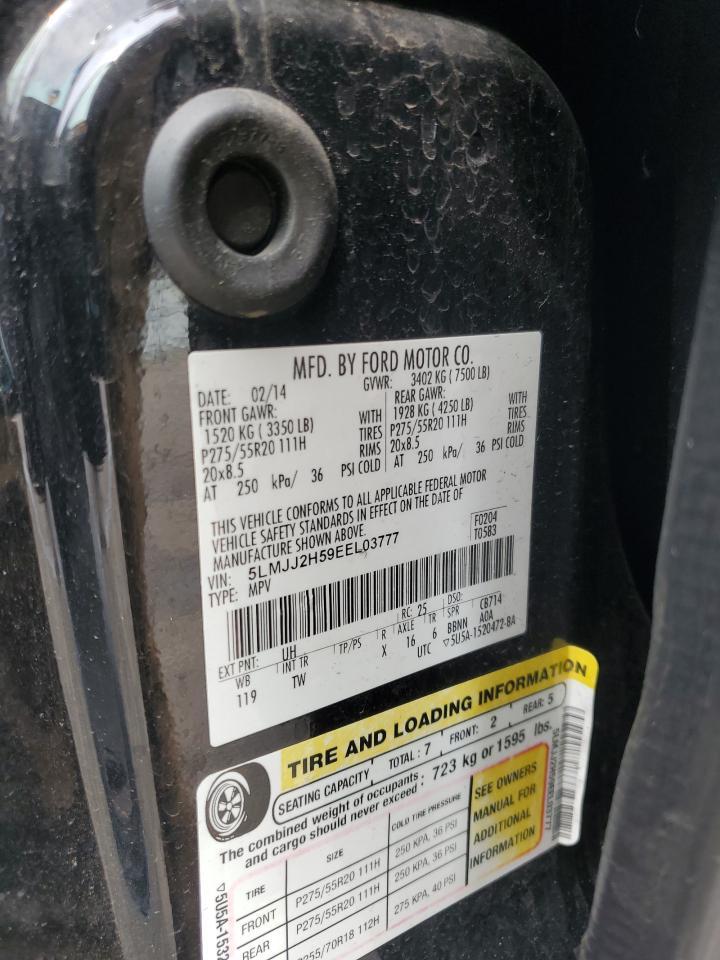 2014 Lincoln Navigator Copart, lot number: 58863625, vin: 5LMJJ2H59EEL03777. Thumbnail 13