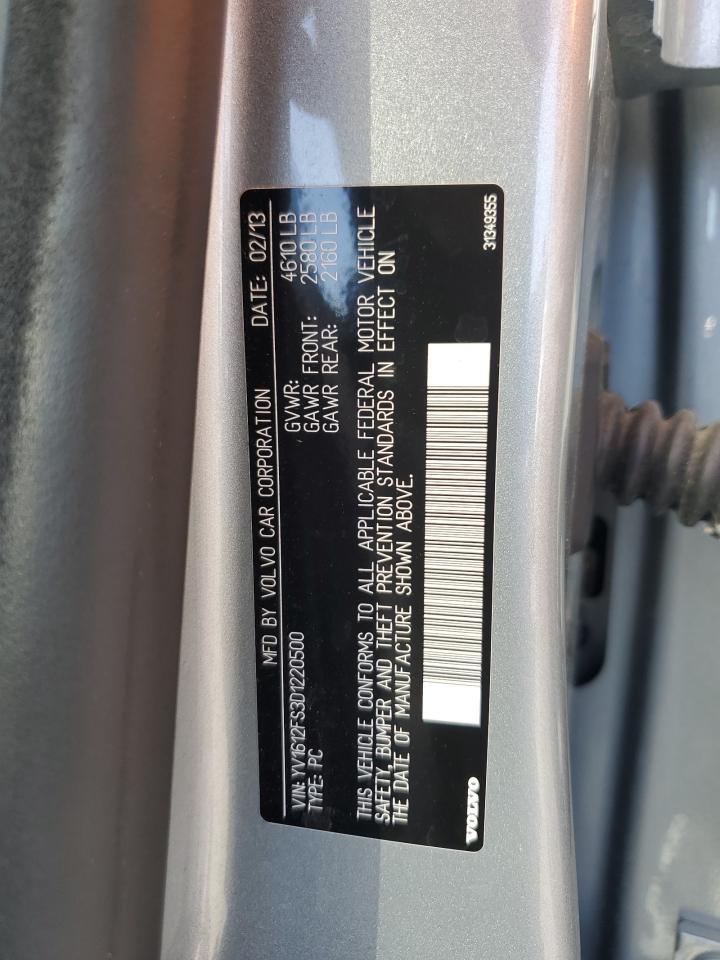 2013 Volvo S60 T5 Copart, lot number: 59050505, vin: YV1612FS3D1220500. Thumbnail 12