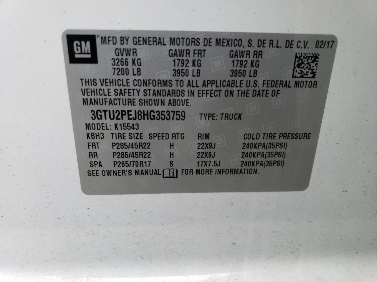 2017 GMC Sierra K1500 Denali Copart, lot number: 56432225, vin: 3GTU2PEJ8HG353759. Thumbnail 12