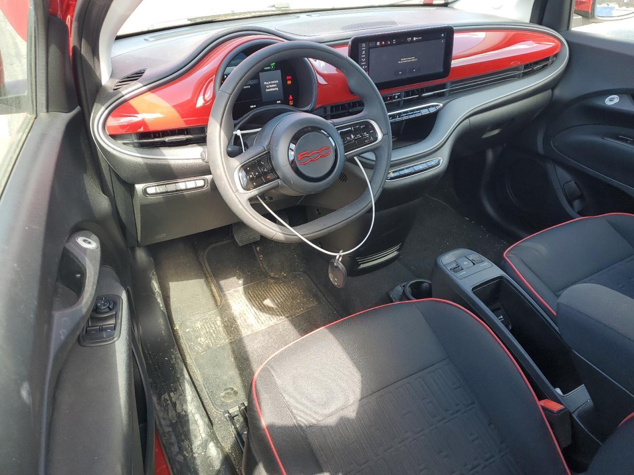 2024 Fiat 500 E Red Copart, lot number: 57270765, vin: ZFAFFAA43RX204609. Thumbnail 8