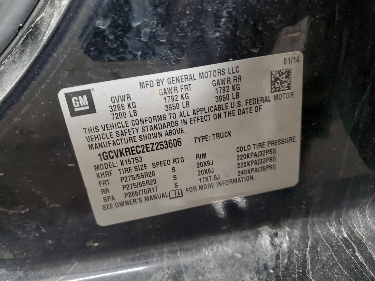 2014 Chevrolet Silverado K1500 Lt Copart, lot number: 56104055, vin: 1GCVKREC2EZ253606. Thumbnail 12