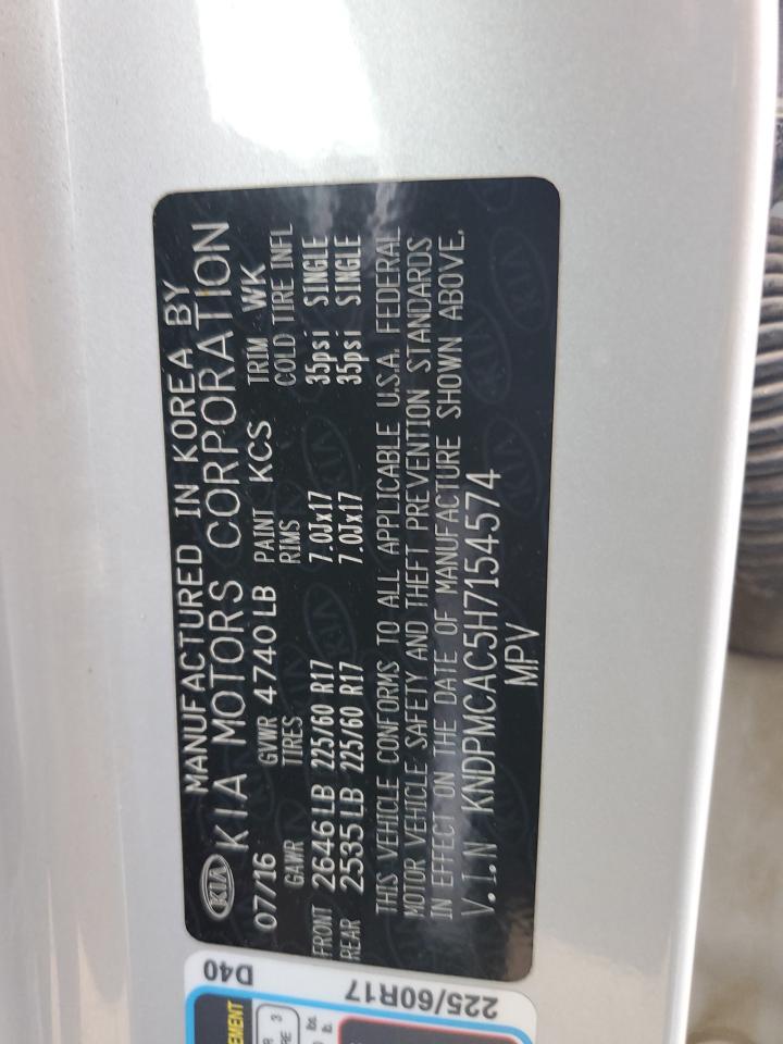 2017 Kia Sportage Lx Copart, lot number: 58975185, vin: KNDPMCAC5H7154574. Thumbnail 13