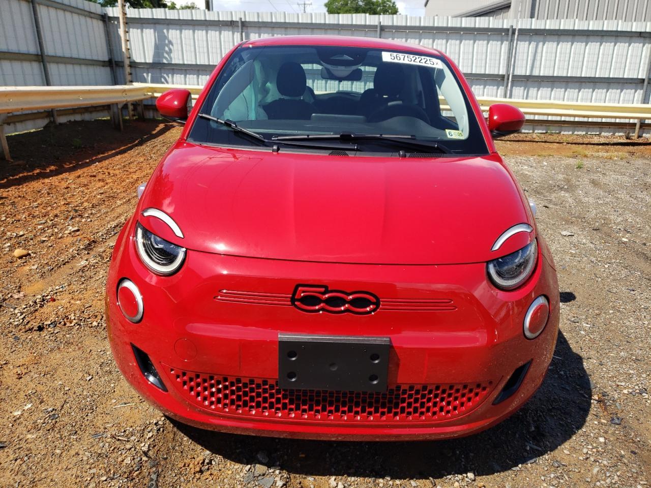 2024 Fiat 500 E Red Copart, lot number: 56752225, vin: ZFAFFAA45RX206538. Thumbnail 5