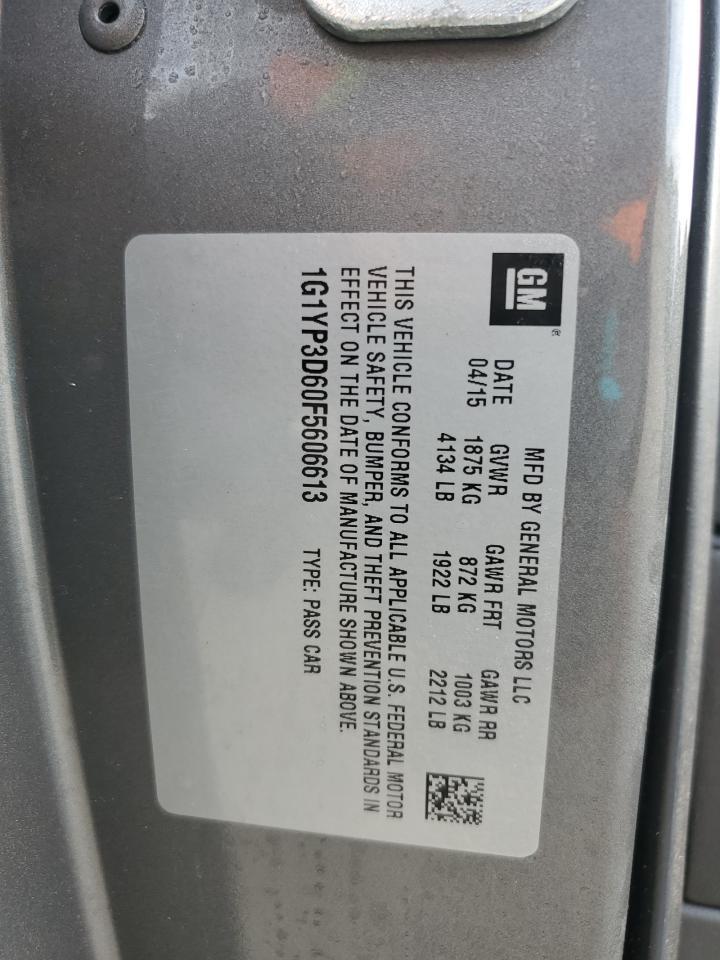 2015 Chevrolet Corvette Z06 1Lz Copart, lot number: 56017905, vin: 1G1YP3D60F5606613. Thumbnail 13