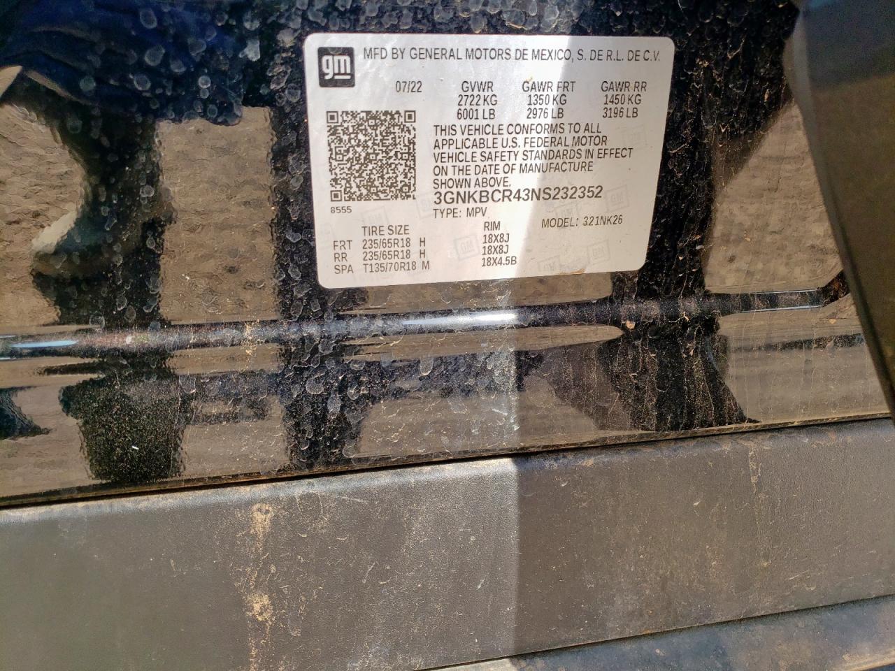 2022 Chevrolet Blazer 2Lt Copart, lot number: 59052045, vin: 3GNKBCR43NS232352. Thumbnail 14