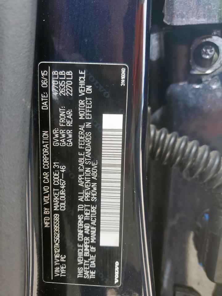 2016 Volvo S60 Premier Copart, lot number: 58970305, vin: YV1612TK5G2395589. Thumbnail 13