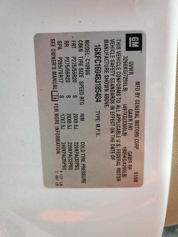 2008 GMC Yukon Xl C1500 Copart, lot number: 56515785, vin: 1GKFC16048J185484. Thumbnail 13
