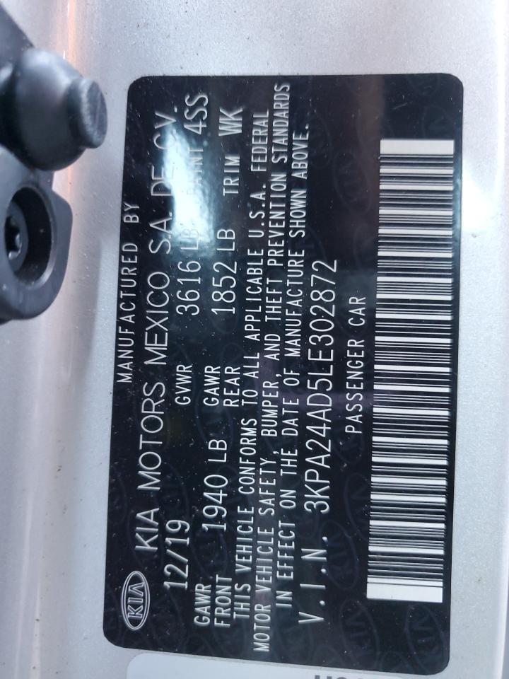 2020 KIA RIO LX Copart, lot number: 36815314, vin: 3KPA24AD5LE302872. Thumbnail 13
