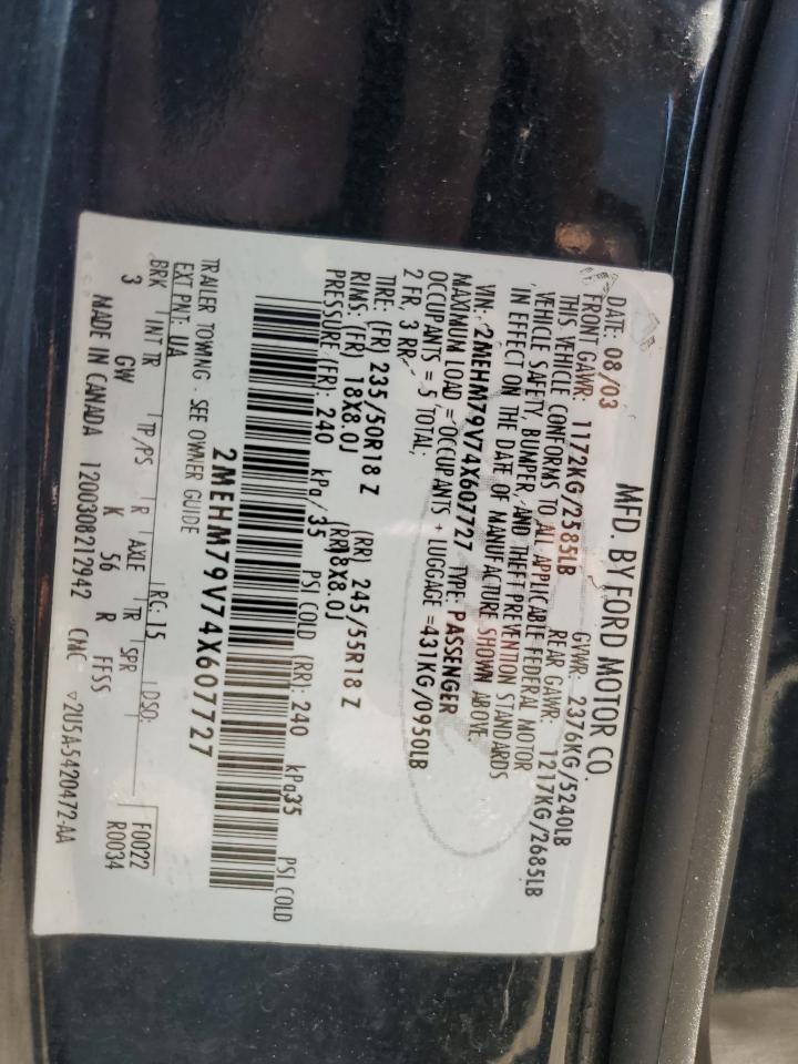 2004 MERCURY MARAUDER Copart, lot number: 57376834, vin: 2MEHM79V74X607727. Thumbnail 13