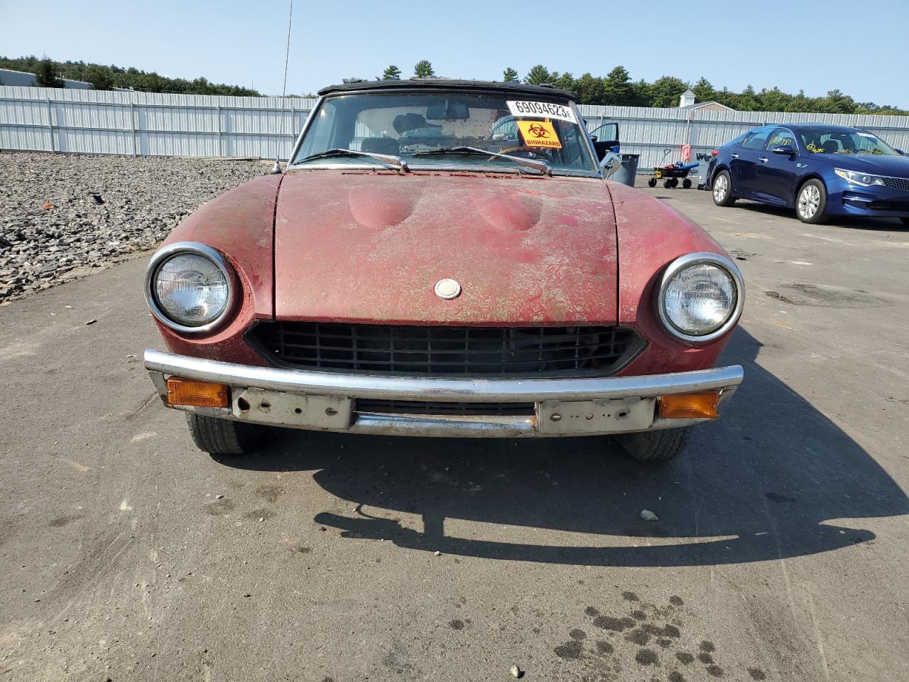 1975 FIAT 124 SPIDER Copart, lot number: 69094623, vin: 124CS10092193. Thumbnail 5