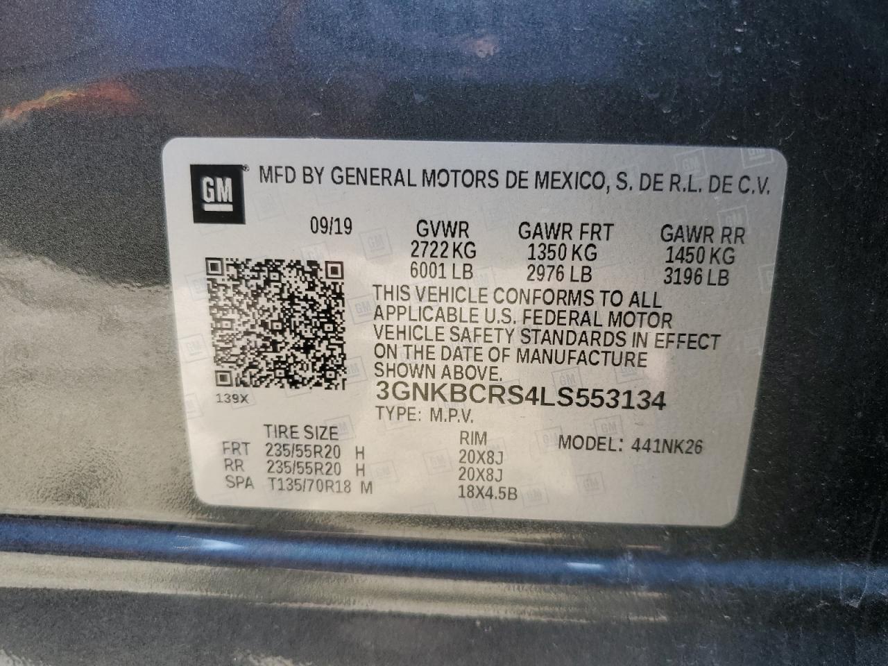 2020 CHEVROLET BLAZER 2LT Copart, lot number: 69848523, vin: 3GNKBCRS4LS553134. Thumbnail 13