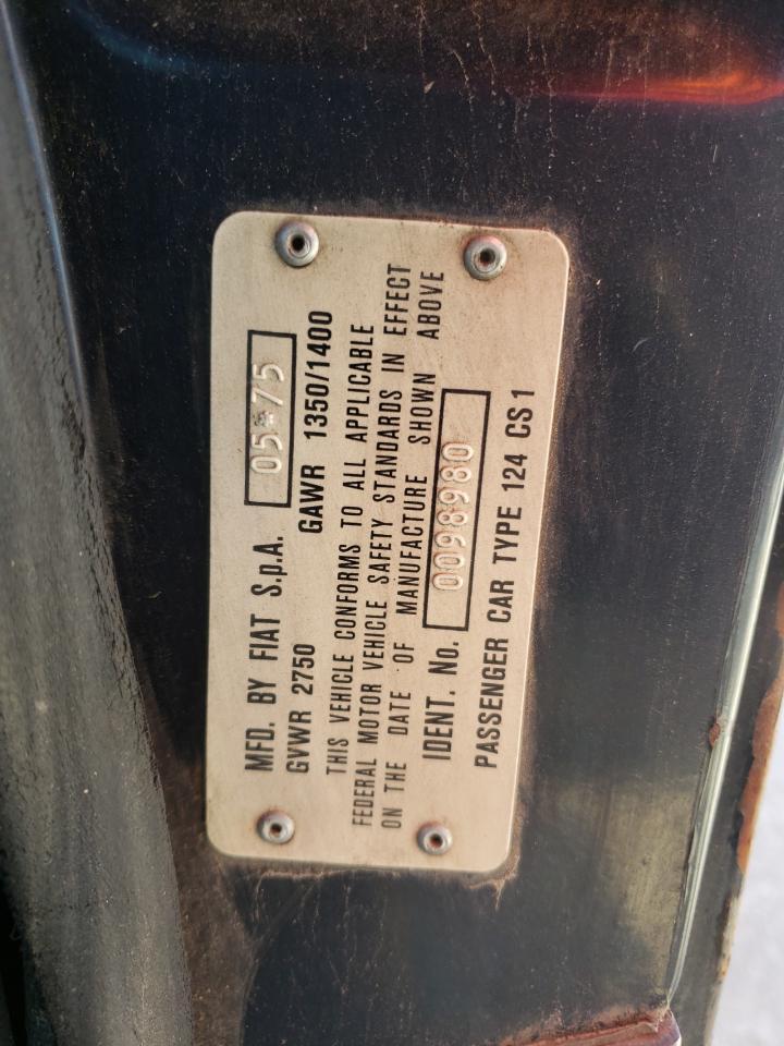 1975 FIAT S12 Copart, lot number: 77773643, vin: 124CS10098980. Thumbnail 12